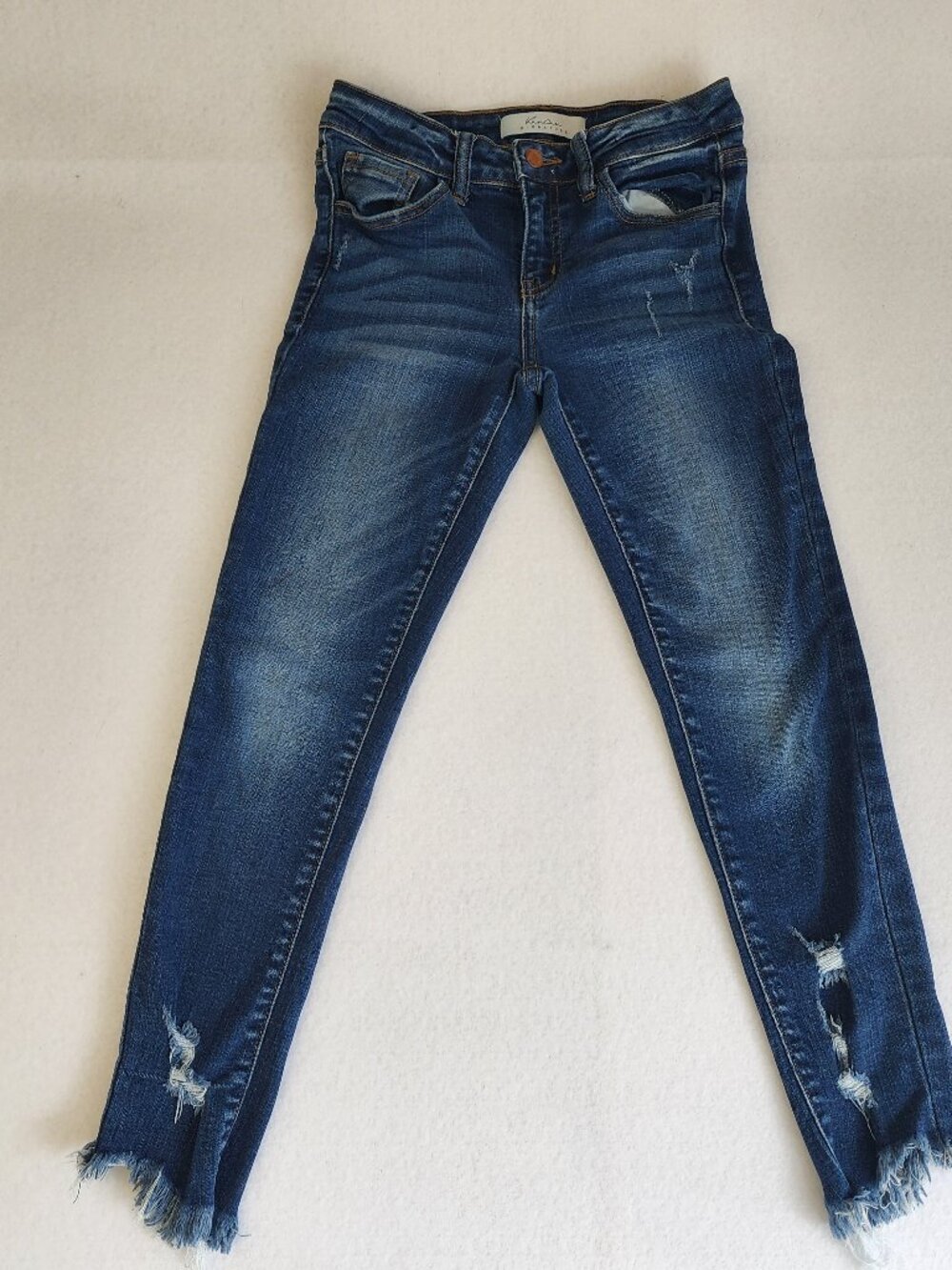 KanCan Signature Distressed Raw Hem Jeans Size 12